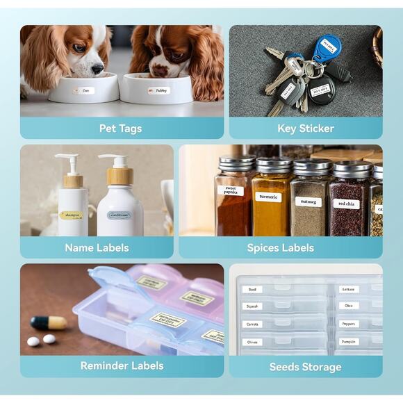 Label Maker Tape Included Wireless Multiple Templates USB Rechargeable - Picture 6 of 9